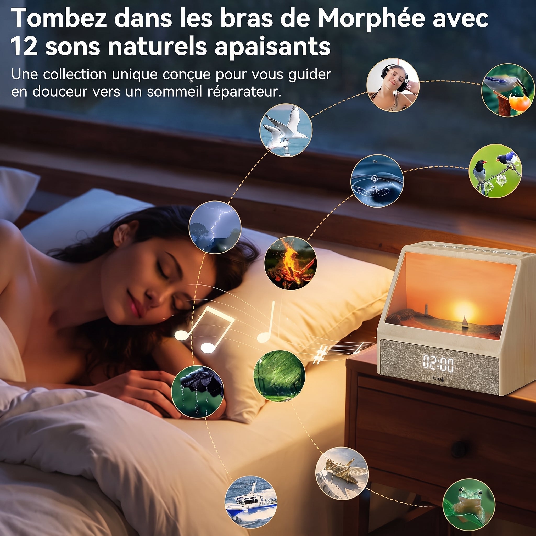 Lumidoux - Lampe réveil intelligente avec simulation d’aube